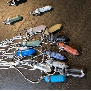 Crystal/quartz necklaces